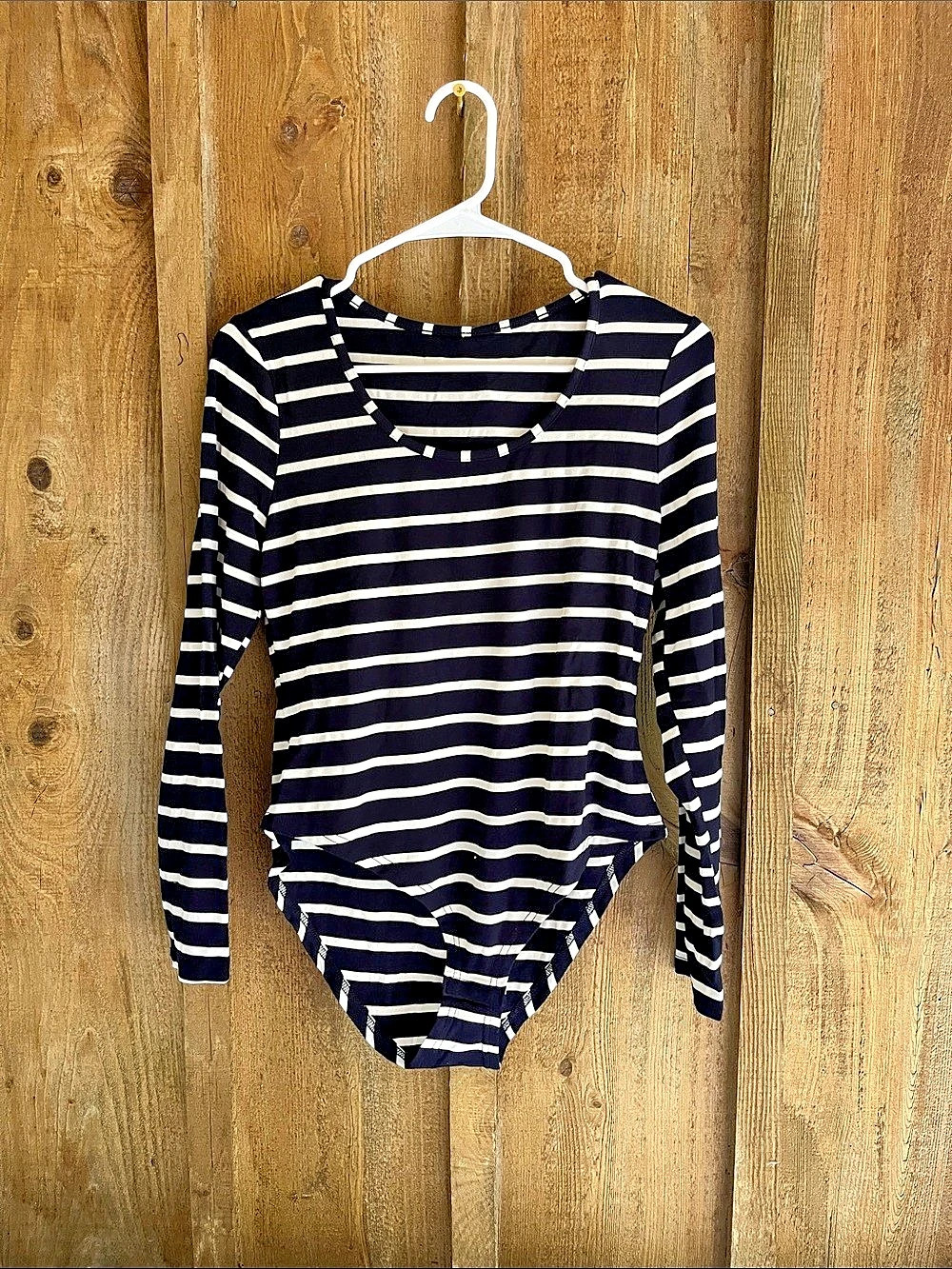 CUPSHE Striped One-Piece Swimsuit Blue & White XL NWT